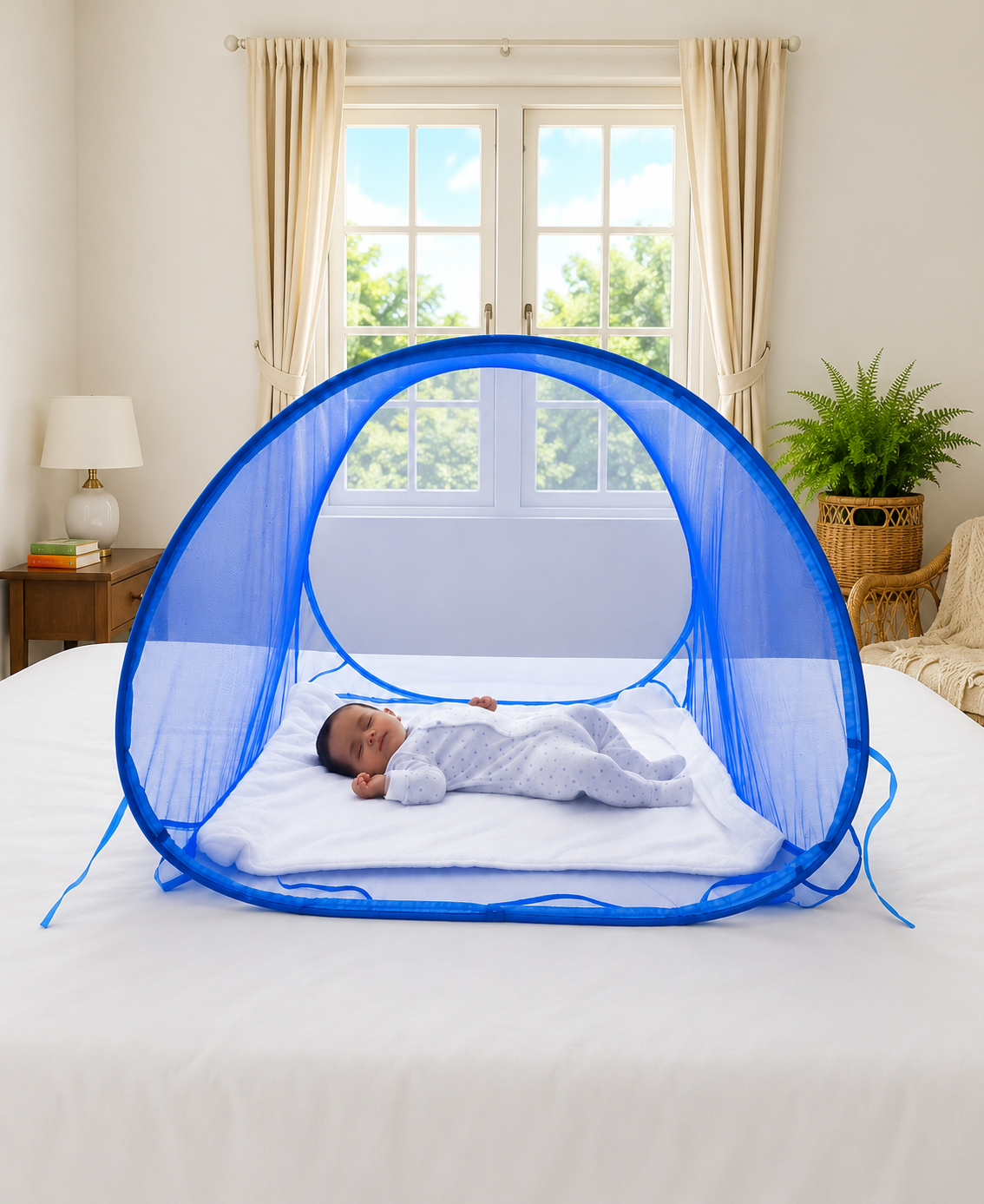 Foldable Baby Mosquito Net Tent | Full Bed Canopy, No Zips or Assembly (0 to 36)