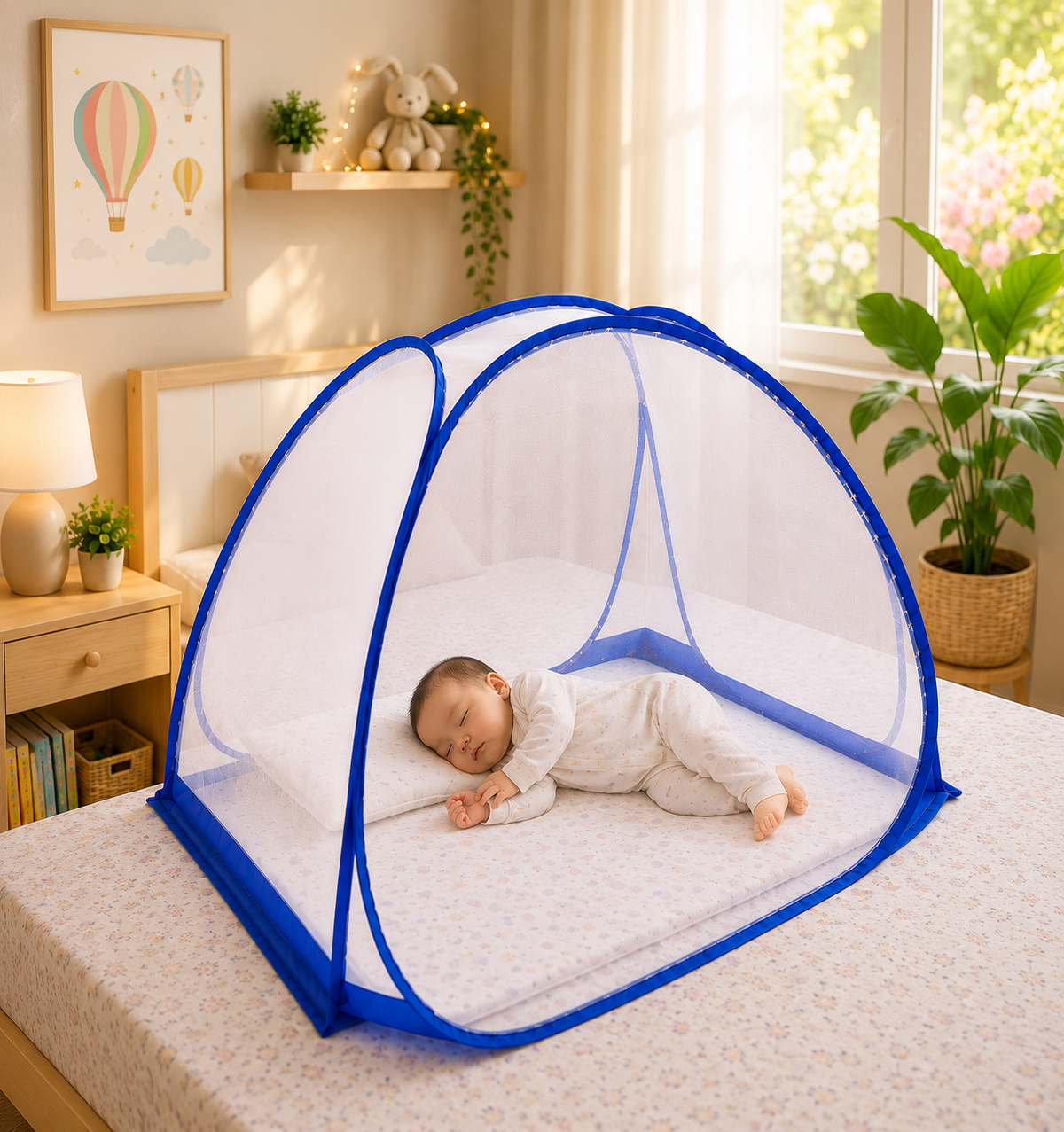 Foldable Baby Mosquito Net Tent | Full Bed Canopy, No Zips or Assembly (0 to 36)